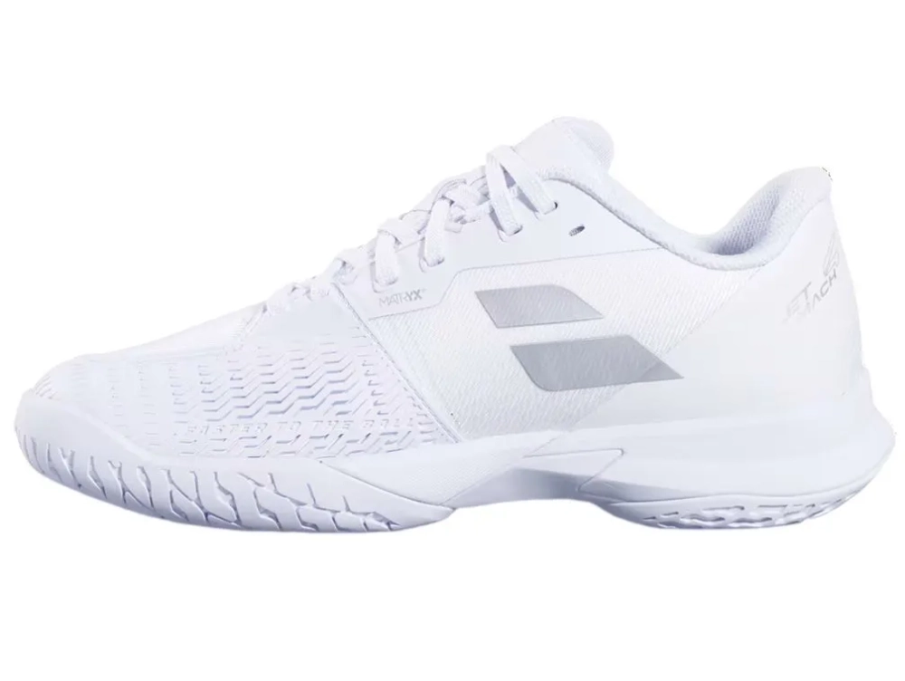 Женские Кроссовки теннисные Babolat Jet Mach 4 All Court - white/silver