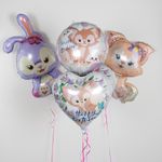 Шар (40''/102 см) Фигура, Зайка, Сиреневый, 1 шт.