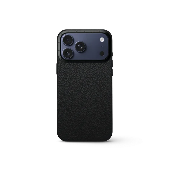 Чехол для iPhone 17 - Зернистая кожа - чёрный