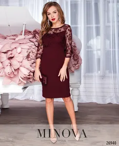 Платье 3106-1-бордо Minova