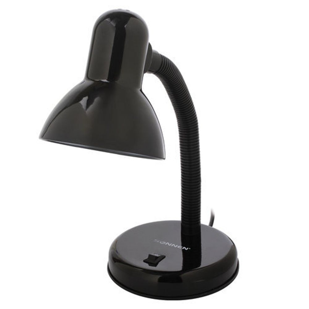 Настольная лампа-светильник SONNEN OU-203, на подставке, цоколь Е27, черный, 236676
