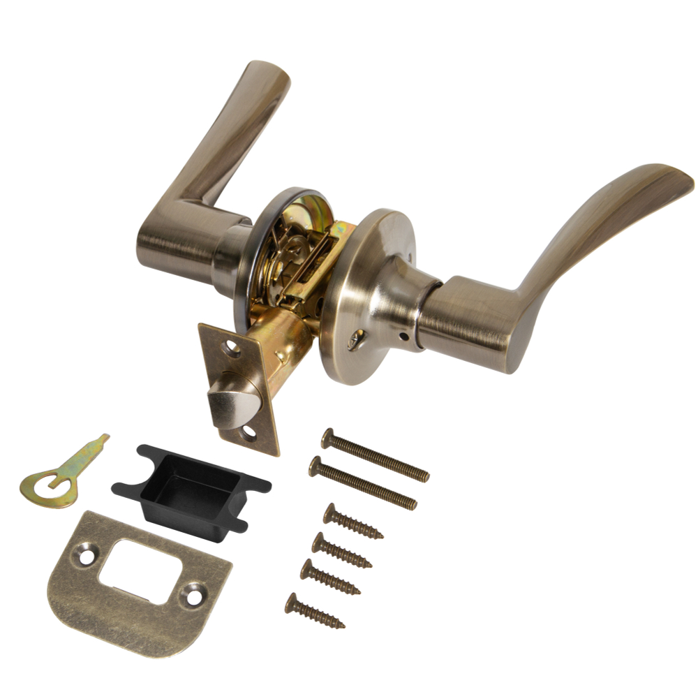 Ручка защелка DK610/BL AB-PS (без фик.) бронза