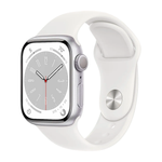 Умные часы Apple Watch Series 8 GPS, 41mm, Aluminium Case with Sport Band S/M, Silver (Серебристый)