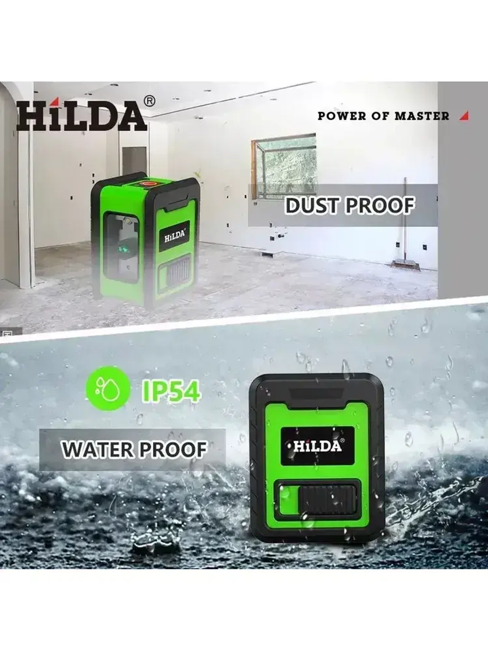 лазерный уровень,уровень лазерный, 2 линии, нивелир Зеленыйлуч