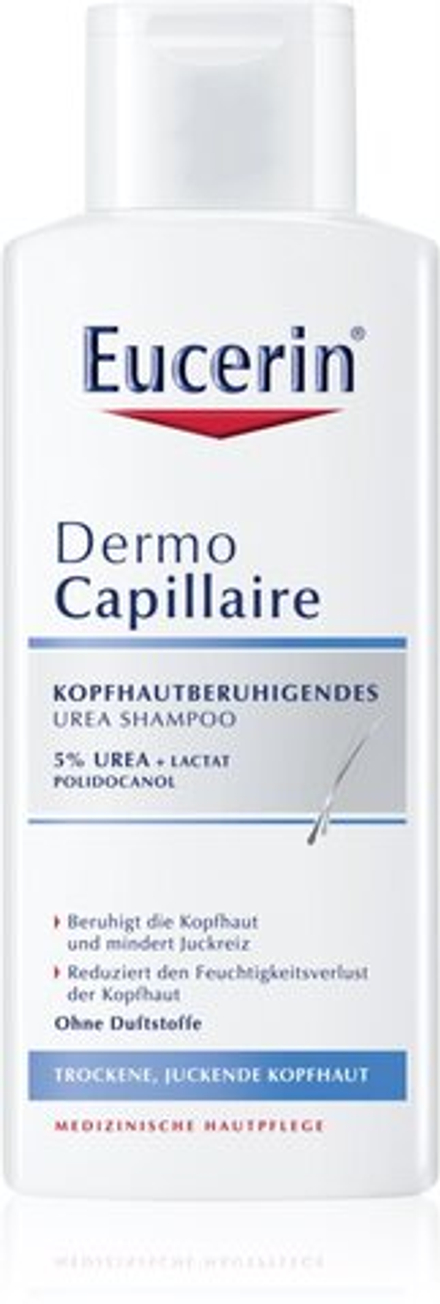 Eucerin DermoCapillaire - шампунь для сухой и зудящей кожи головы /   250  ml  / GTIN 4005800036798