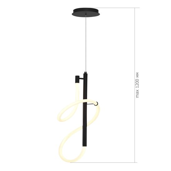 SL6102.403.16 Светильник подвесной ST-Luce Черный/Белый LED 1*16W 3000K SAGRATO