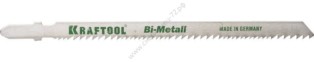 KRAFTOOL T345XF, EU-хвост., по дереву Bi-Met, шаг 1.8-2.5мм, 110мм, 2шт., Полотна для лобзика (159505-U)