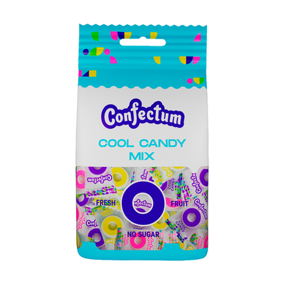 Таблетированная конфета "Confectum Cool Candy" со вкусами: виноград, клубника, ананас, 50г х 12шт