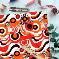 Ткань премиум атлас футуристическая иллюзия