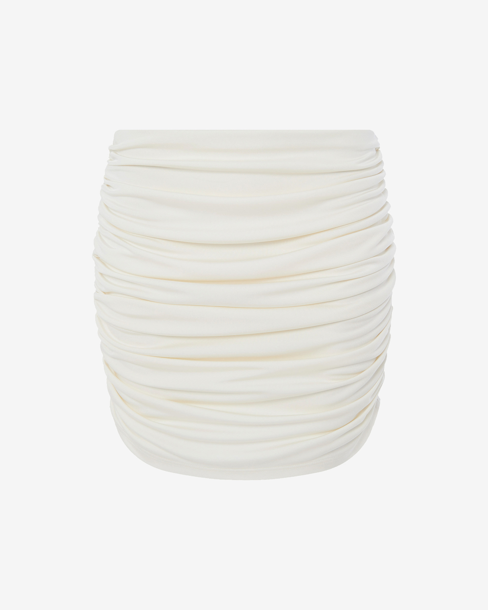 Юбка мини из трикотажа со сборкой