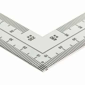 Угольник строительный Shinwa, 500*250мм, отсчёт нижней шкалы - ко внутреннему углу