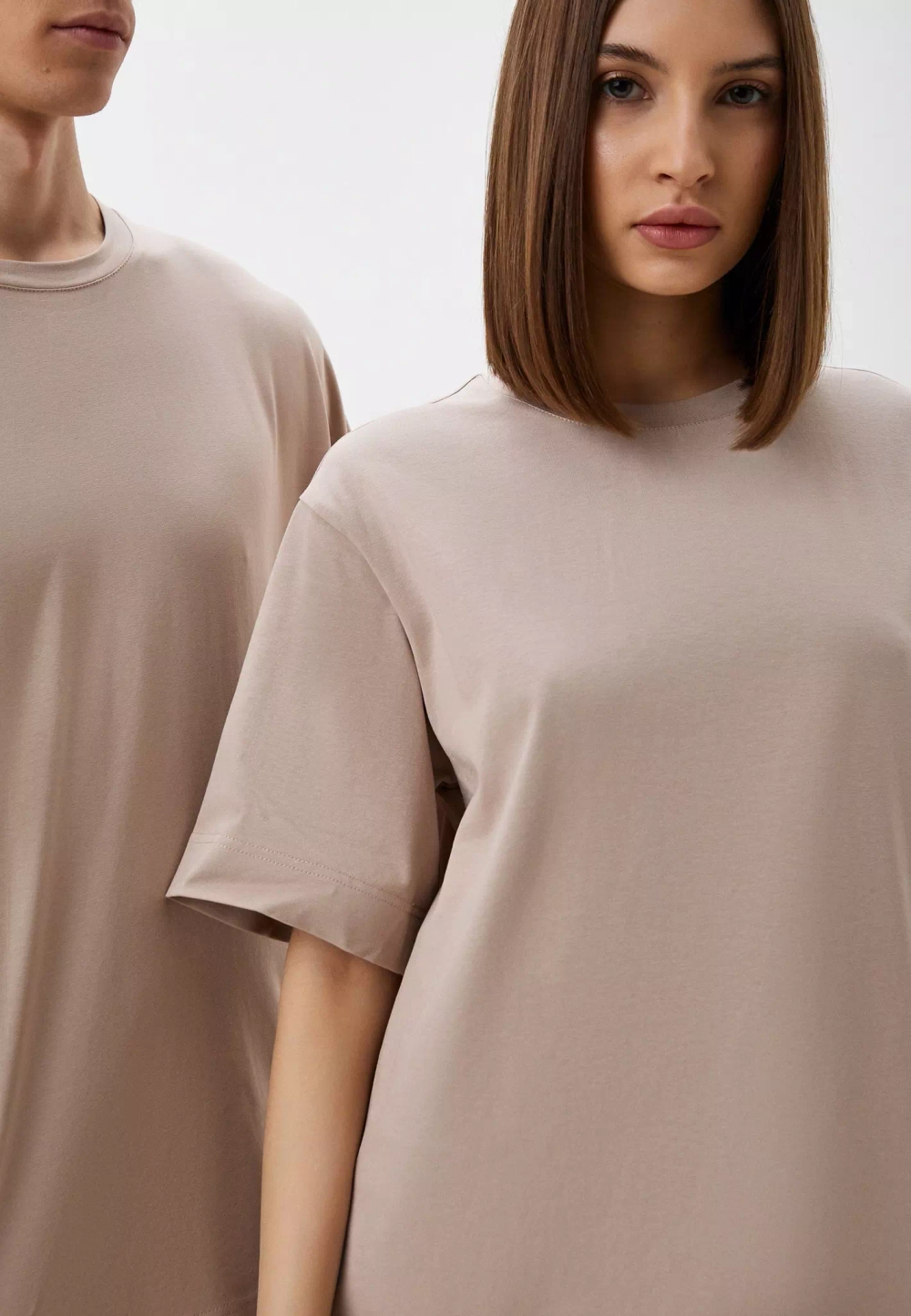 Футболка оверсайз унисекс Anyday T-shirt 02, цвет бежевый