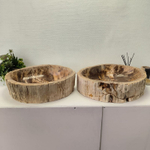 Раковина из окаменелого дерева ПАРА! OD-62099 57*46*16 2шт