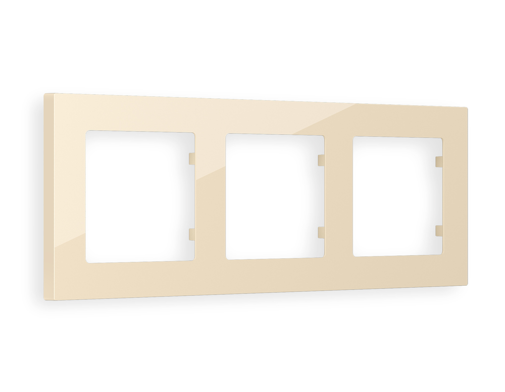 AF220303 Рамка ALFA Techno (Бежевый глянец) 3-ая