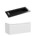 Тумба с раковиной Sancos CODE CD100W/CN7013MB 100 белая