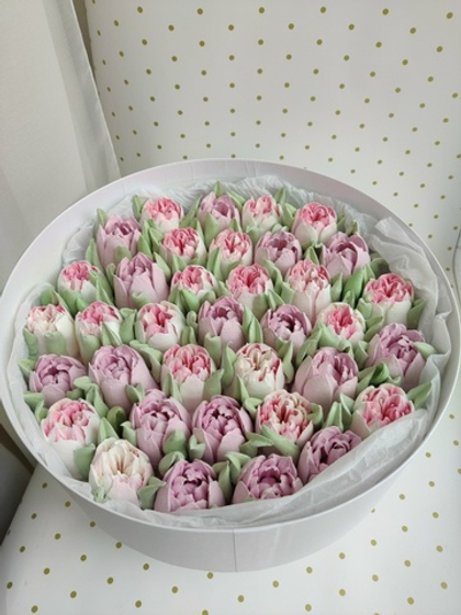 Коробка "Тюльпаны" 30 см
