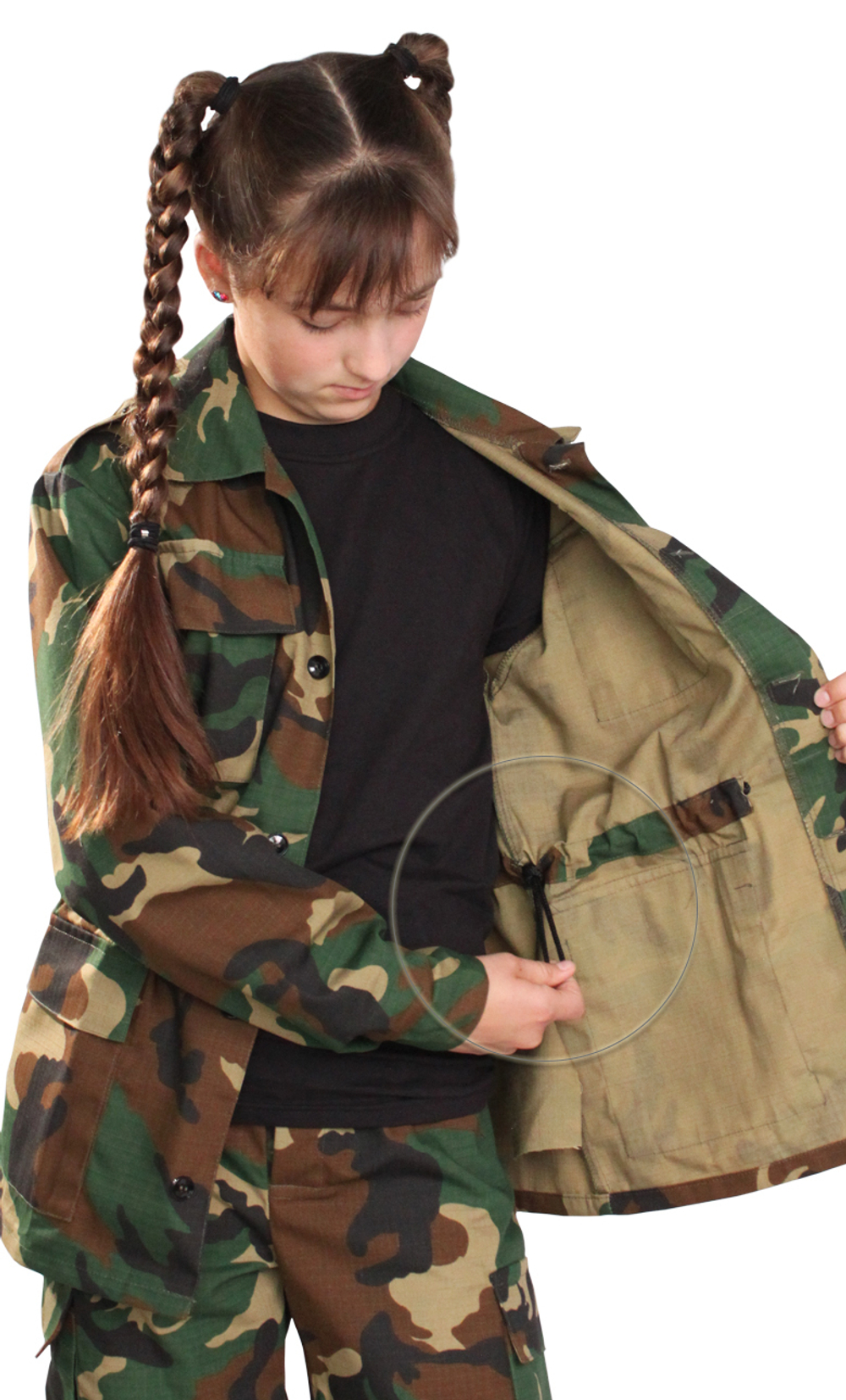 Костюм детский военно-полевой Рип-стоп зел. КМФ