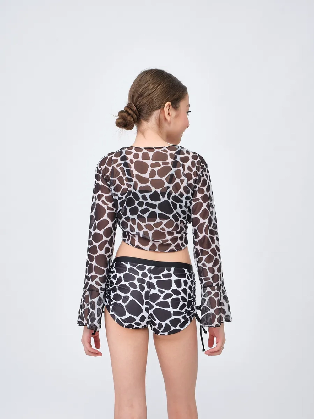 купальник раздельный 3 в 1 с шортами и топ парео