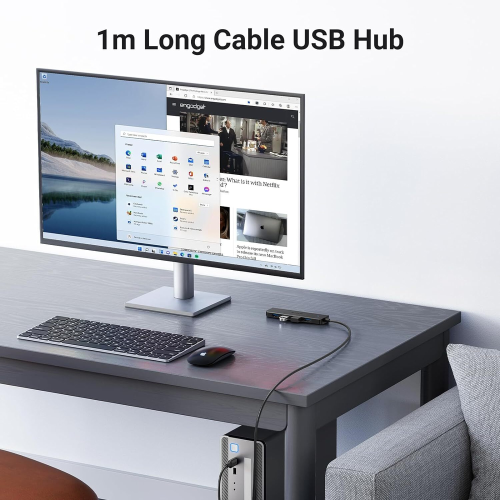 USB 3.0 4 port HUB, 1m UGREEN 35574