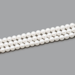 Хрустальный жемчуг, оттенок "Shimmer Snow", шар 4мм, перламутрово-сатиновое улучшенное покрытие