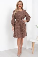 Платье Карина (бежевый/горох) Р11-2004/2 Nikol