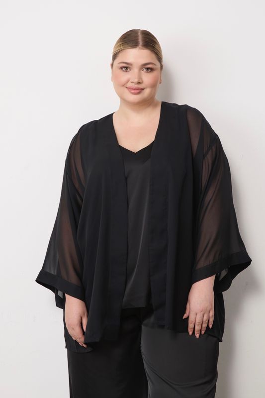Накидка из шифона, черный