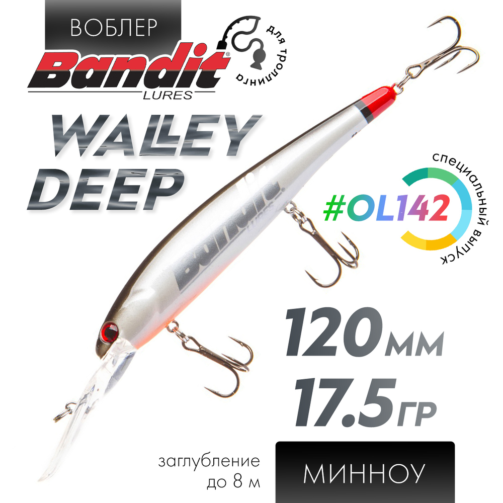 Воблер Bandit Walleye Deep (120мм, 17.5гр)