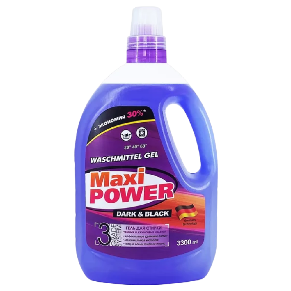 Гель для стирки Maxi Power DARK&BLACK 3.3 л