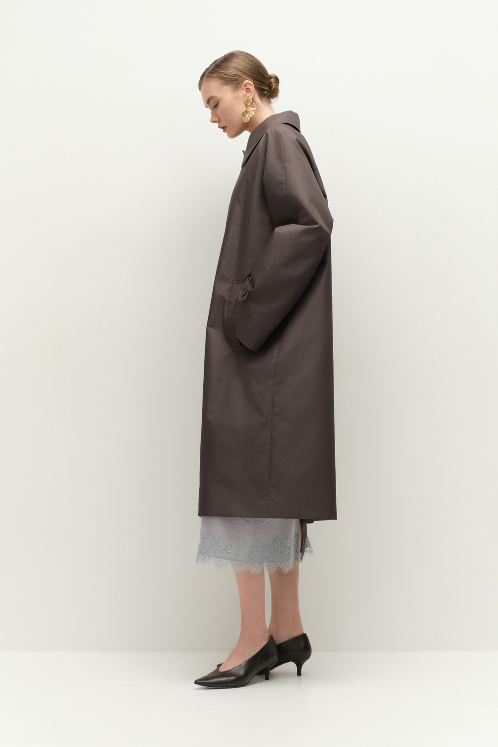 Тренч прямого кроя