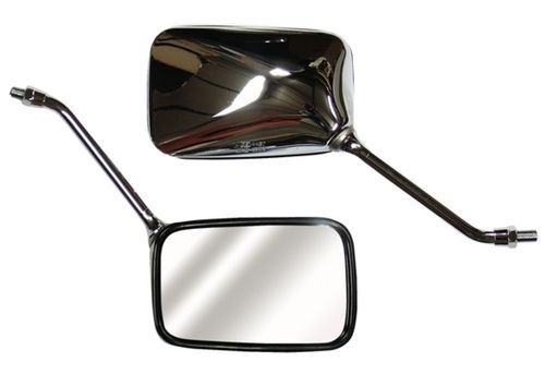 Зеркала для мотоцикла Honda CB400,Honda Bros400 прямоугольные, хром