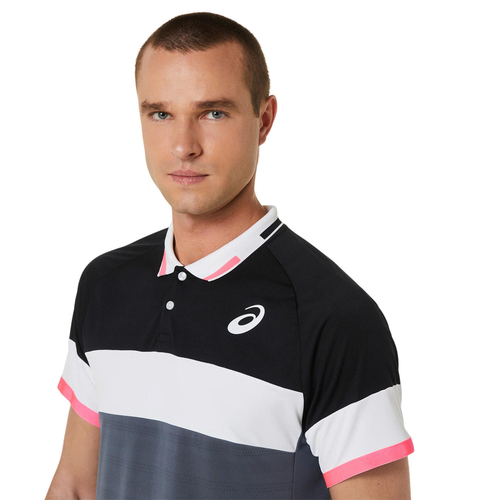 Мужское теннисное поло ASICS Match Polo Men - Black, Red