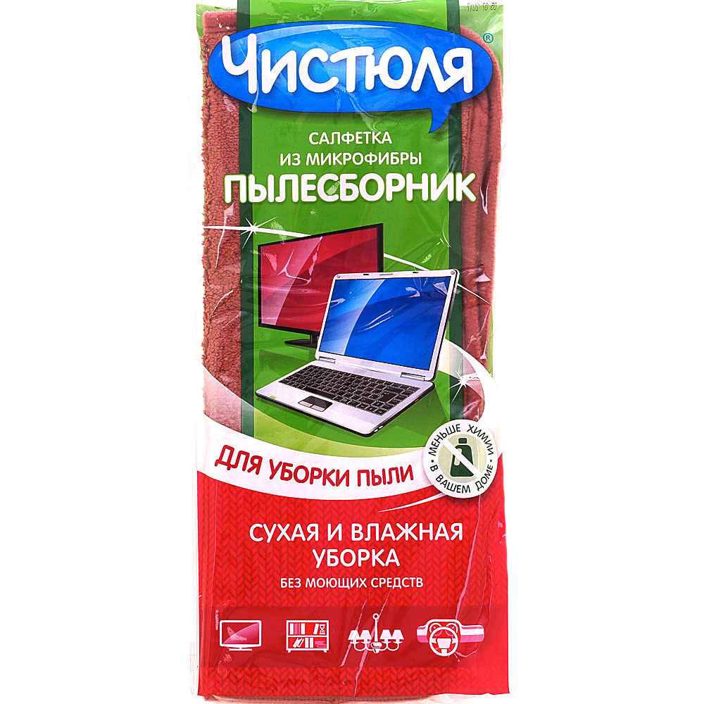 ЧИСТЮЛЯ Салф. из микрофиб 25*35  пылесборн.