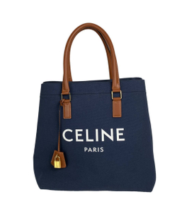 Сумка Celine Calfskin Horizontal Cabas Navy Tan