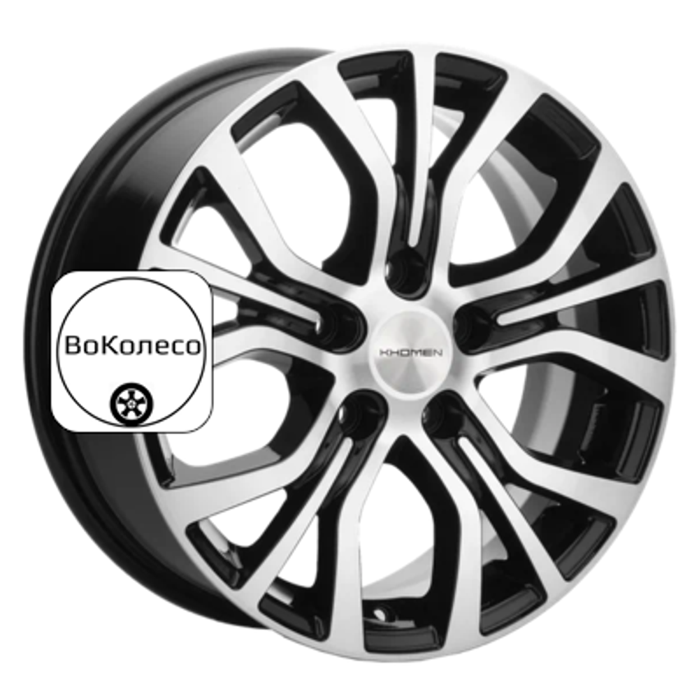 6,5x16/5x110 ET40 D67,1 KHW1608 (Evolute I-Van) Black-FP Khomen Wheels