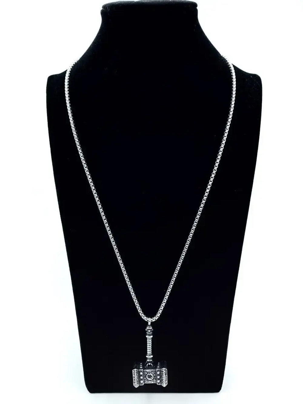 Цепь с подвеской скандинавский оберег Молот Тора (Мьельнир)