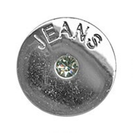 Пуговица "Micron"  BJS 004  джинс. со стразами, 20 мм, №04 никель