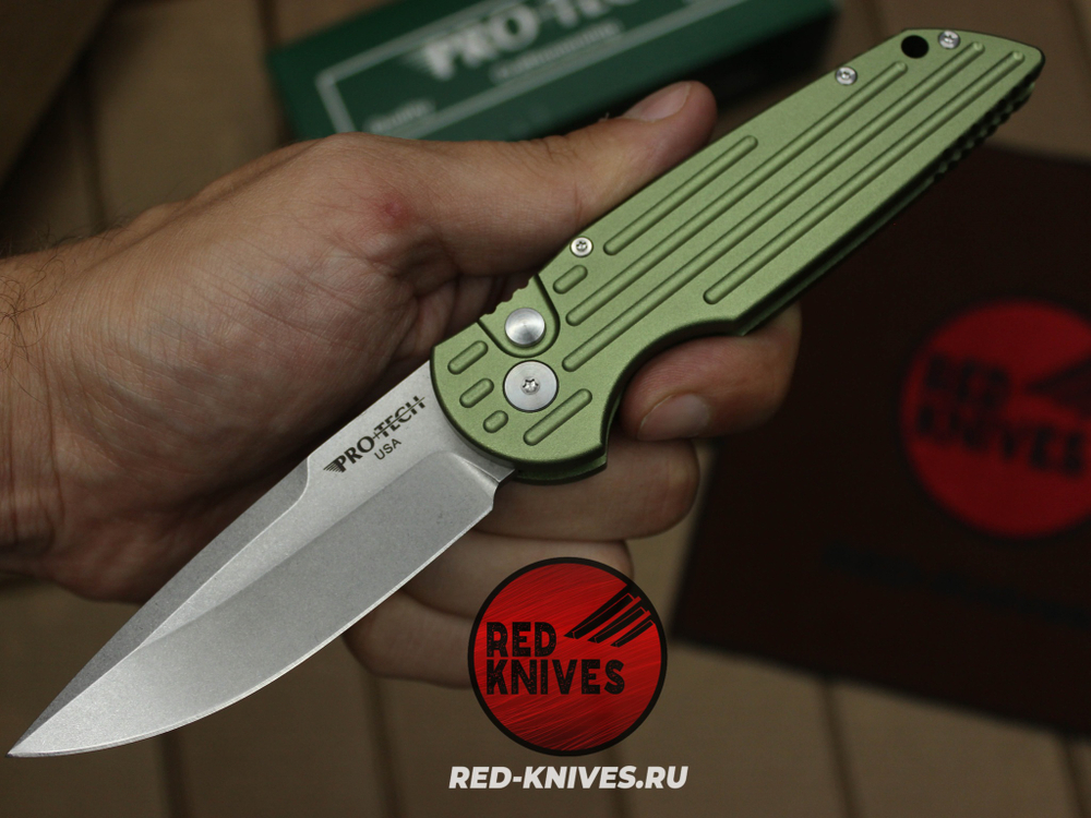Нож Pro-Tech TR-4.3 - зеленая рукоять RK/Н111