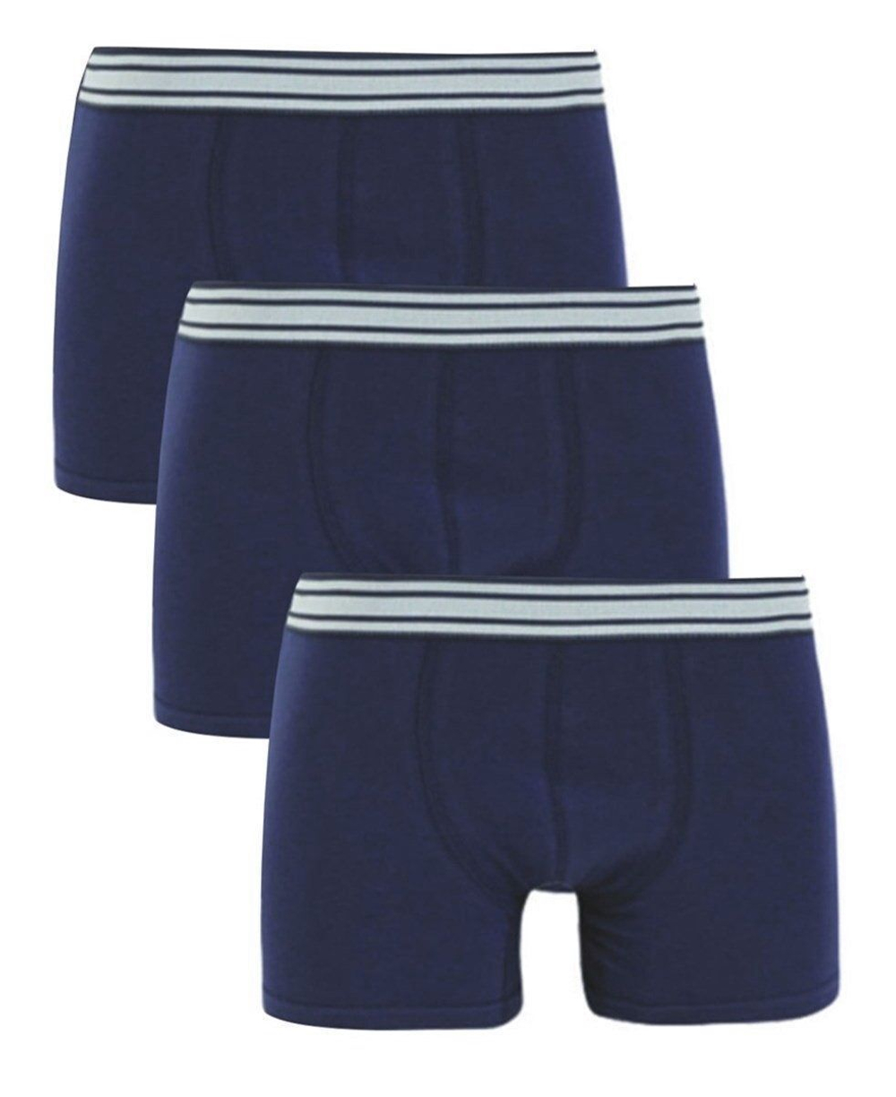 Набор из 3 темно-синих трусов-боксеров Darkzone (Размер: XXL) (Цвет: темно-синий)
