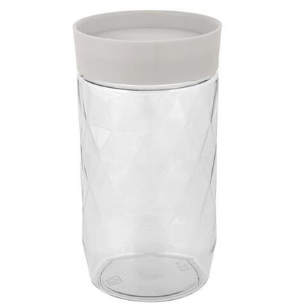 PlastRep Банка для сыпучих продуктов Plast team Stockholm 1л пепельный жемчуг