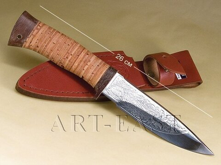 Нож «Фокс-1»(береста,орнамент)
