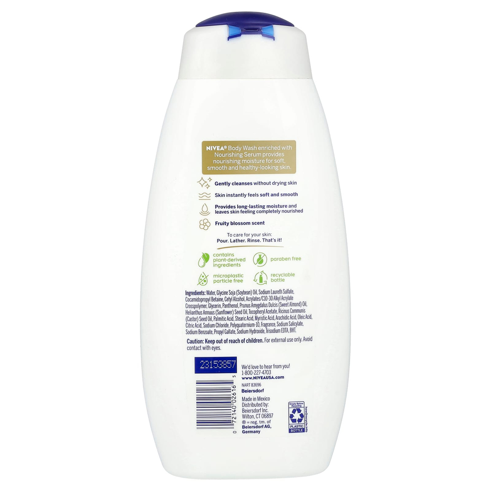 Nivea, Питательный гель для душа, растительные цветы, 591 мл (20 жидк. унц.)