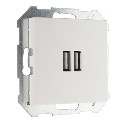 USB A+A розетка, 3400 мА LIREGUS RETRO IUK-2-01.R/WWM белая матовая