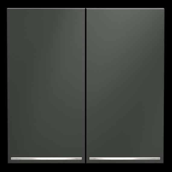 Клавиши для выключателя/переключателя двухклавишного с подсветкой S70 (титан) Voltum VLS000406