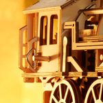 Локомотив (ROKR and Robotime) - Деревянный конструктор, сборная механическая модель, 3D пазл, ретро автомобиль