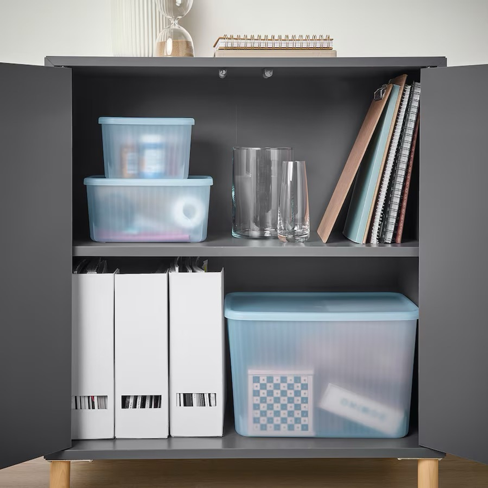 РИКТА RYKTA Контейнер с крышкой 12x18x12 см/1,5 л, голубой