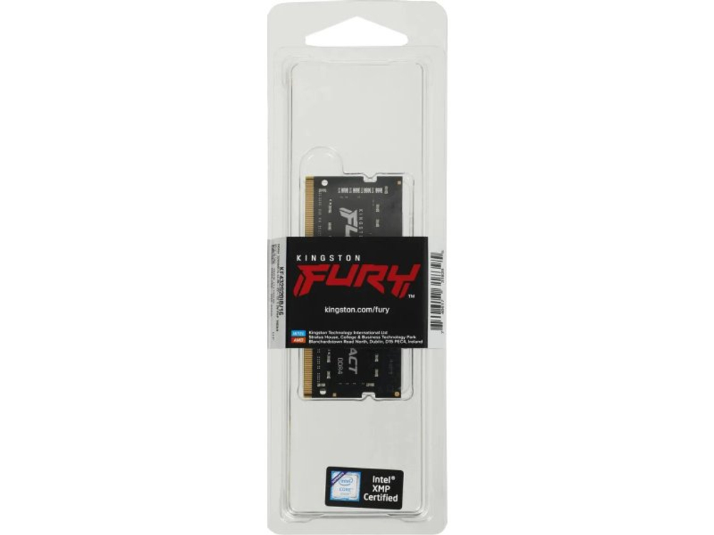 Оперативная память Kingston Fury KF432S20IB/16, DDR4 1х 16ГБ 3200 МГц, SODIMM, RTL