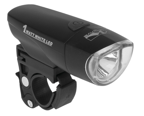 Фара 1 диод повышенная яркость 1W/3ф. черная с батар. APOLLON 1.3 1 WATT M-WAVE