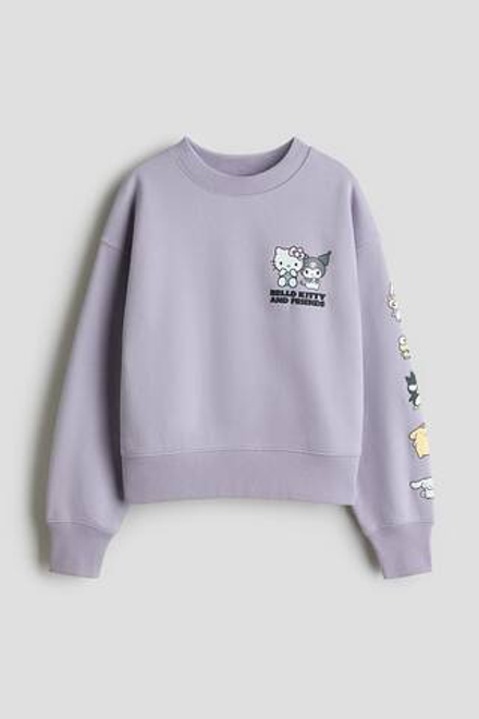 H&M Толстовка с принтом, фиолетовый