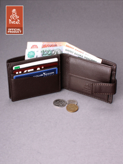 DKB1103R Castanho - Портмоне Dakar с RFID защитой
