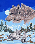 "Дух волка"-11504 W канва с рисунком